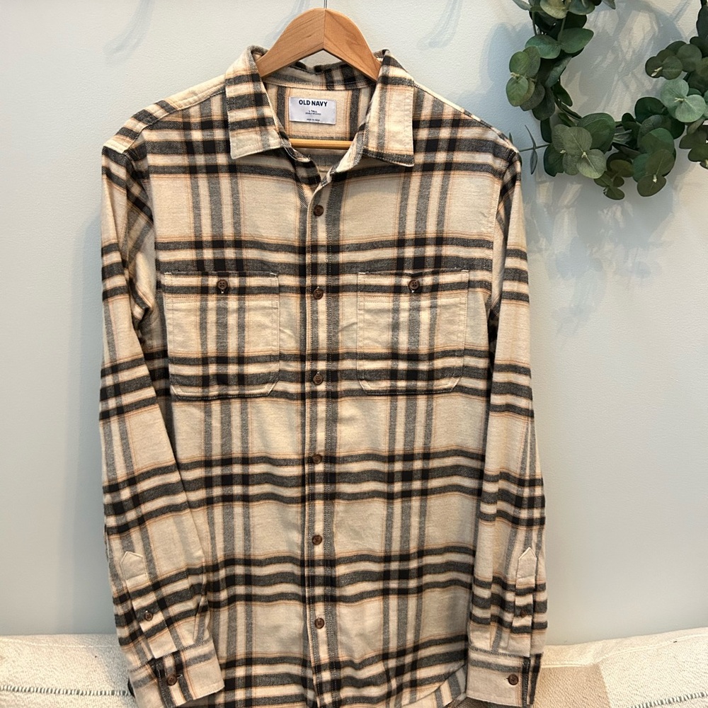 Old Navy Brown and Cream Flannel